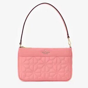 Kate Spade Quilted Leather Shoulder Bag Pink Terracotta NWT $179